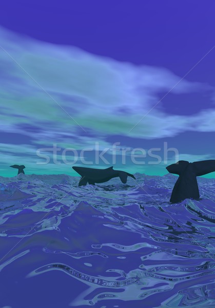 Funny ocean niebo szczęśliwy morza Zdjęcia stock © Elenarts