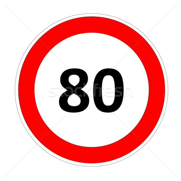 80 speed limit sign Stock photo © Elenarts