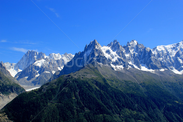 View of the Mont-Blanc massif mountain, France Stock photo © Elenarts