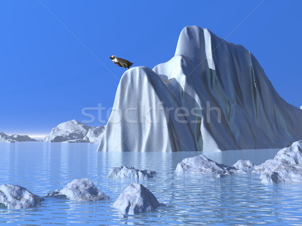 Ready to jump - 3D render Stock photo © Elenarts