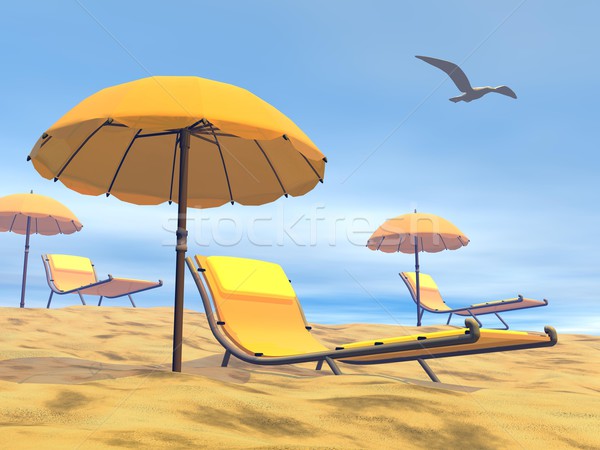 Summer relaxation - 3D render Stock photo © Elenarts