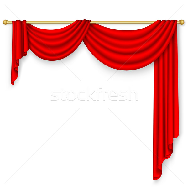 Red curtain Mesh Stock photo © ElenaShow