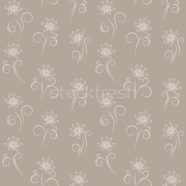 Seamless  with beige flowers Stock photo © ElenaShow