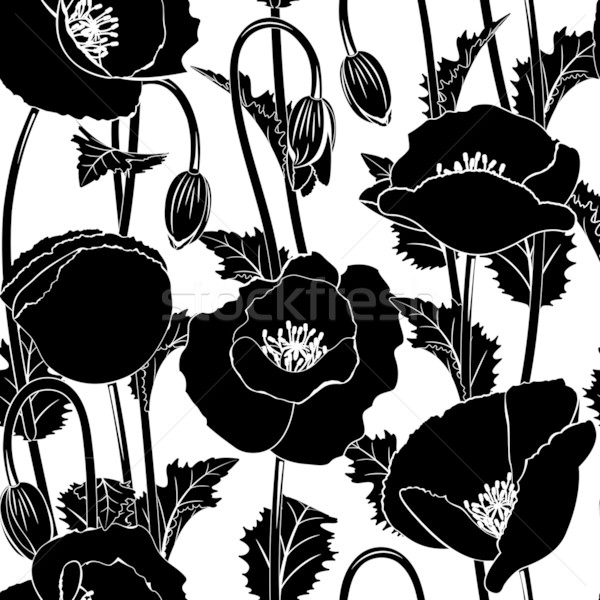 Seamless from poppies. Stock photo © ElenaShow