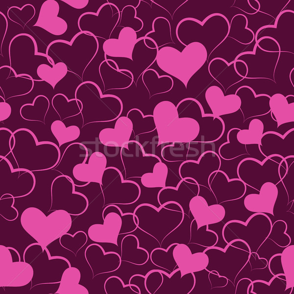 Coeur papier amour peinture silhouette [[stock_photo]] © ElenaShow
