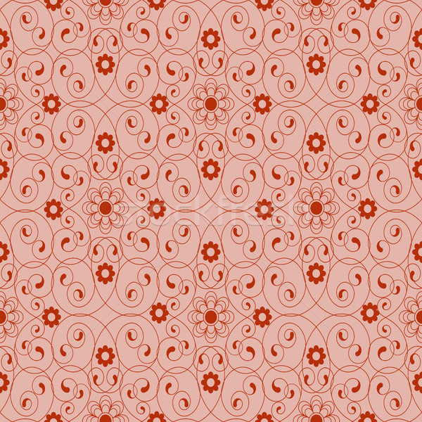 Seamless  with  red flowers Stock photo © ElenaShow