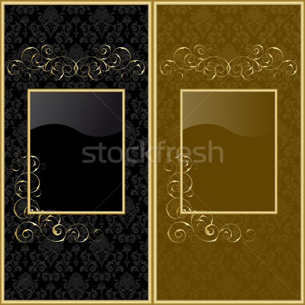 Design horizons noir brun feuille or [[stock_photo]] © ElenaShow