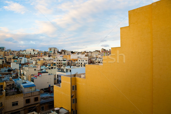 Tramonto Malta bella inverno città cielo Foto d'archivio © ElinaManninen