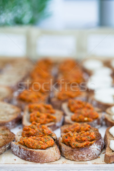 Bruschetta appetizers Stock photo © ElinaManninen