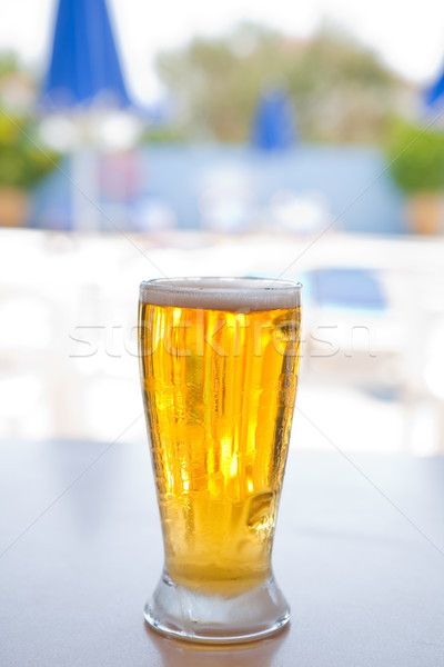 Fresche freddo schiumoso birra ristorante tavola Foto d'archivio © ElinaManninen
