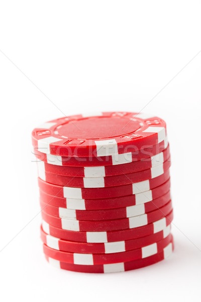 Poker chips on white Stock photo © ElinaManninen