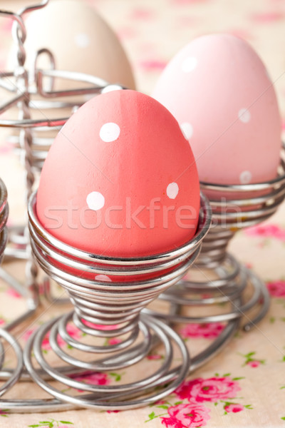 Stock fotó: Húsvéti · tojások · közelkép · pasztell · színes · fém · tavasz