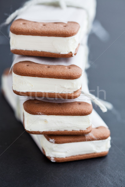 Crème glacée biscuits vanille blanche [[stock_photo]] © ElinaManninen