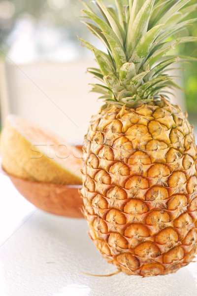 Stock photo: Colorful tropical fruit arrangement.