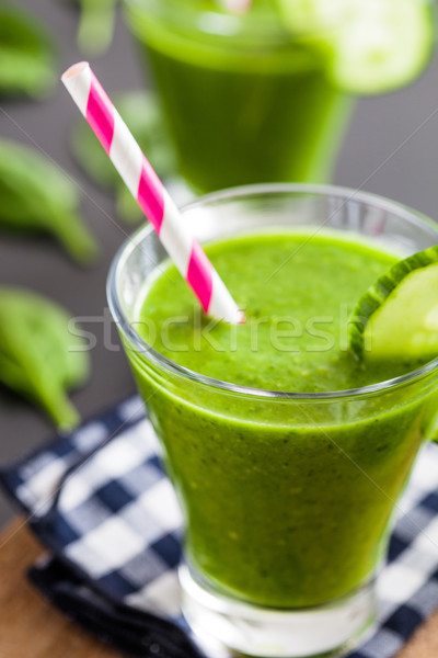 Stock fotó: Zöld · smoothie · üveg · friss · egészséges · étel · gyümölcs