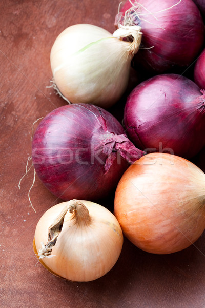 Red and yellow onions Stock photo © ElinaManninen