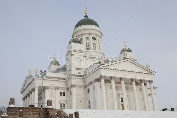 Helsinki katedry zimno zimą dzień niebo Zdjęcia stock © ElinaManninen