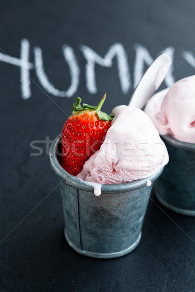 Strawberry ice cream Stock photo © ElinaManninen