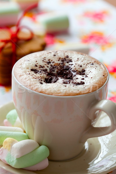 Warme chocolademelk heerlijk chocolade drinken witte Stockfoto © ElinaManninen