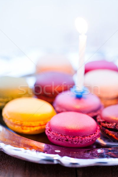 [[stock_photo]]: Argent · plateau · bougie · décoratif · gâteau