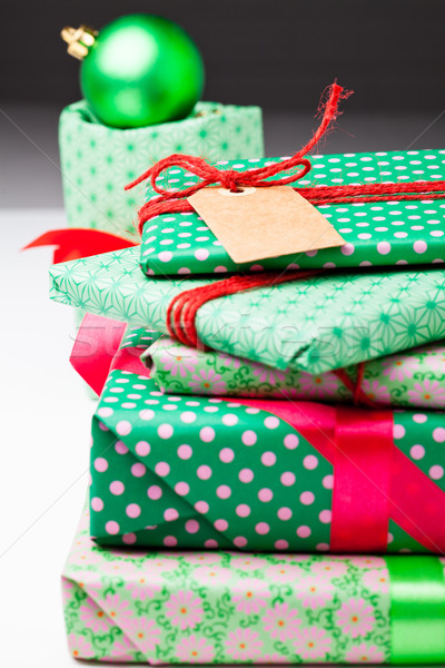 Stock photo: Christmas gifts and decorations