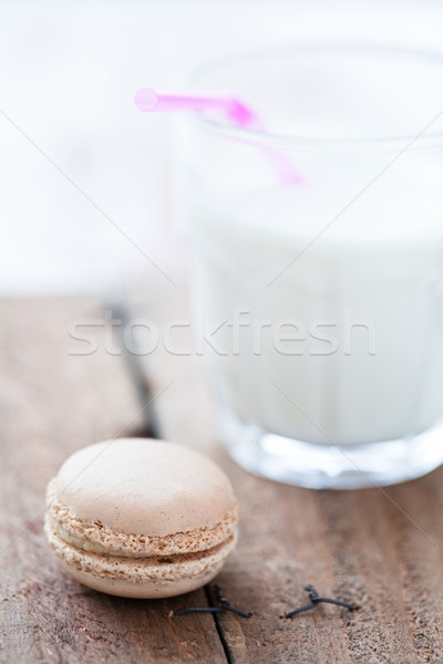 Macaroon and milk Stock photo © ElinaManninen