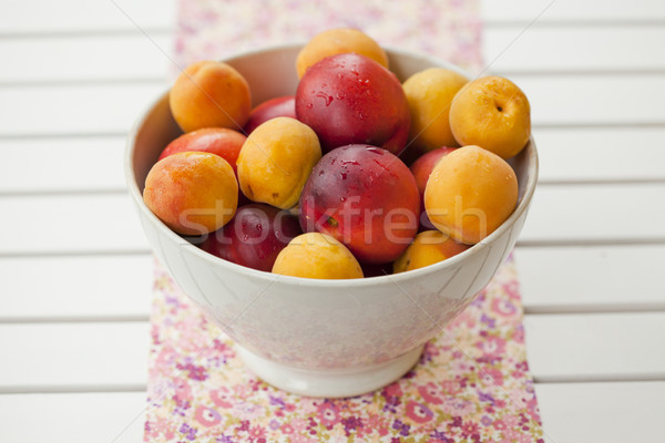 Apricots and nectarines Stock photo © ElinaManninen