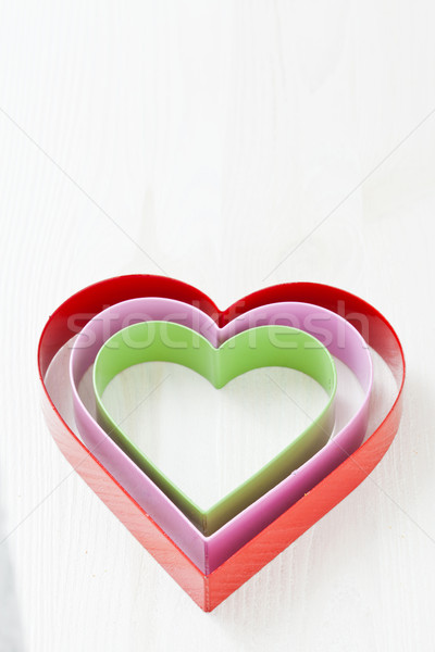 Colorful heart shapes Stock photo © ElinaManninen