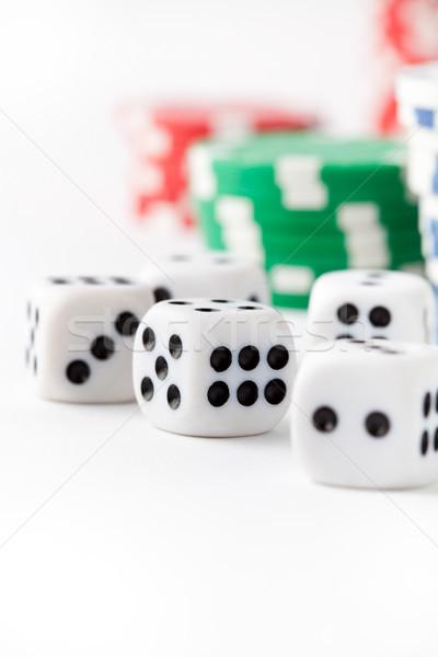 Poker chips and dice Stock photo © ElinaManninen