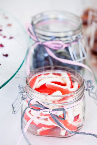 Soft candies in jar Stock photo © ElinaManninen