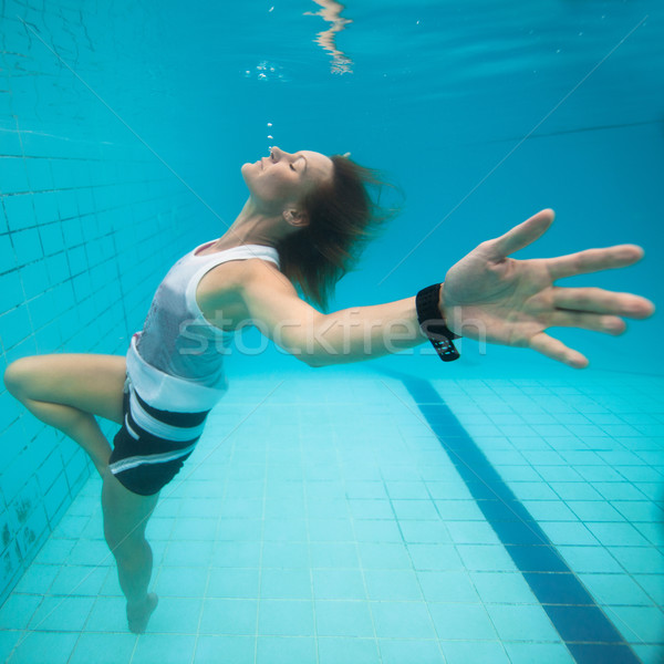 Vízalatti medence nő kék úszik álom Stock fotó © ElinaManninen