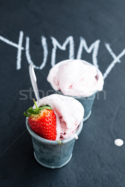 Strawberry ice cream Stock photo © ElinaManninen
