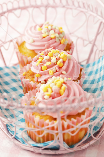 Rose muffins délicieux alimentaire [[stock_photo]] © ElinaManninen