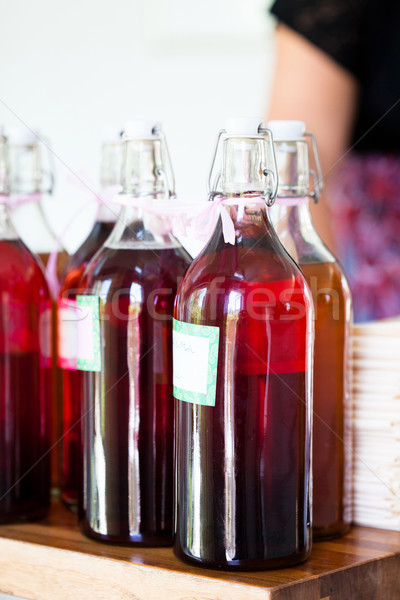 Bottles of fruity apertifs Stock photo © ElinaManninen