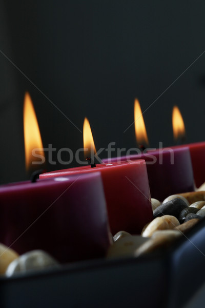 Candles in the dark Stock photo © ElinaManninen