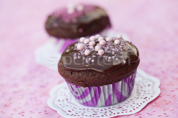 Chocolate cupcakes Stock photo © ElinaManninen