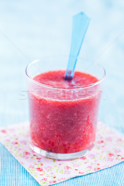 Strawberry smoothie in glass Stock photo © ElinaManninen