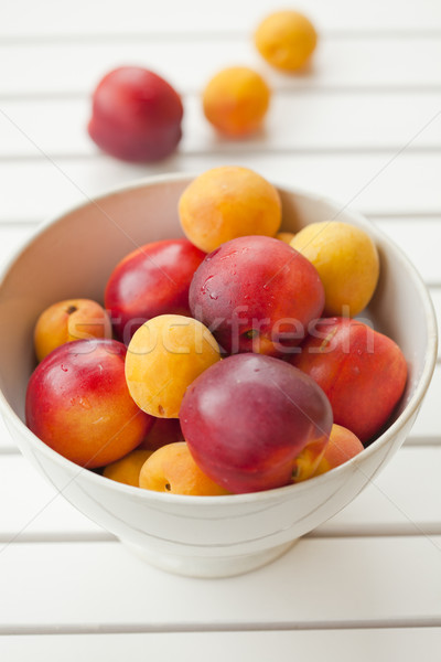 Primo piano ciotola fresche maturo alimentare dessert Foto d'archivio © ElinaManninen