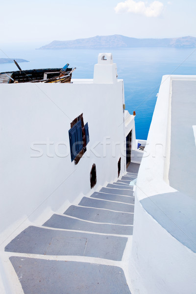 Steps in Thira, Santorini, Greece Stock photo © ElinaManninen
