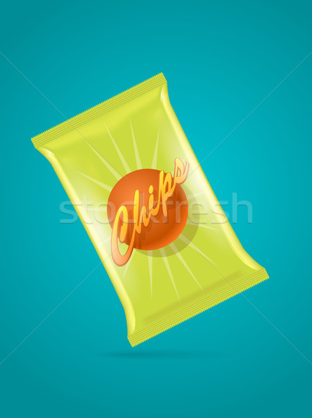 Vector illustration of potato chips bag  Stock photo © Elisanth