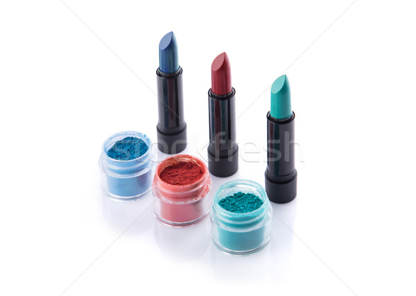 Set of lipsticks and matching eye shadows  Stock photo © Elisanth