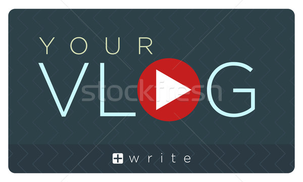 Vector illustration of vlog banner   Stock photo © Elisanth