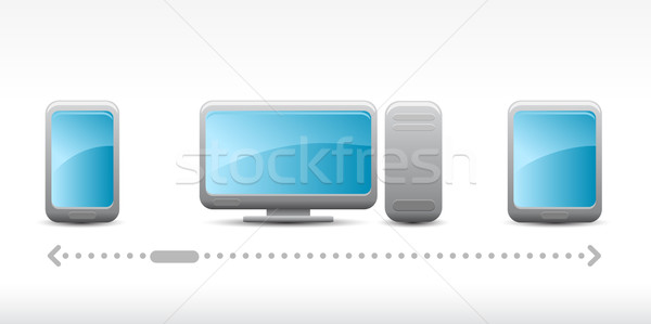 Vector set of cloud computing icons  Stock photo © Elisanth