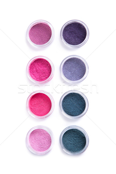 Set of bright mineral eye shadows, top view  Stock photo © Elisanth