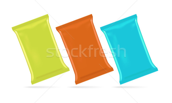 Vector illustration of foil bag for potato chips, coffee, sugar, Stock photo © Elisanth