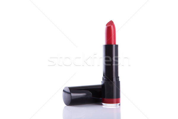 Czerwony ikonowy szminki odizolowany biały naturalnych Zdjęcia stock © Elisanth