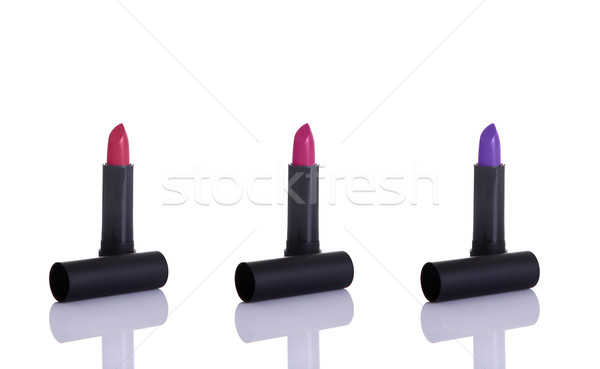 Set of trendy lipsticks in pink and purple colors    Stock photo © Elisanth