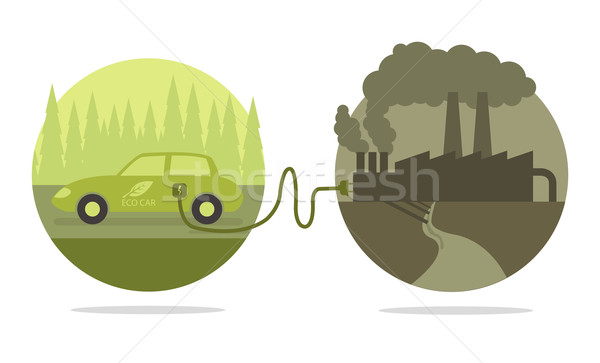 Vector concept of eco car  Stock photo © Elisanth