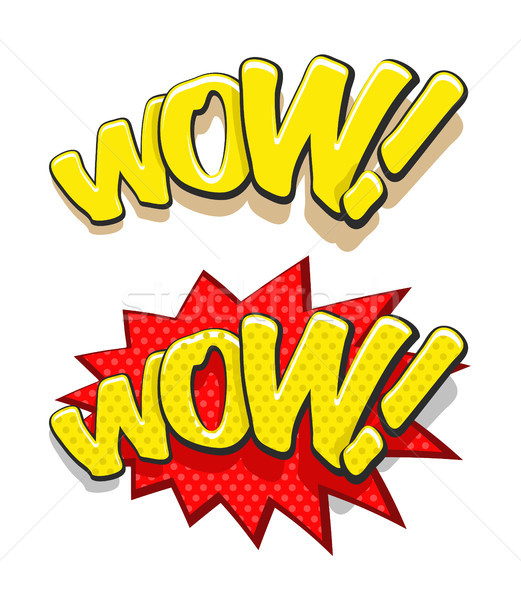 Stock photo: Vector illustration of comics style word Wow 