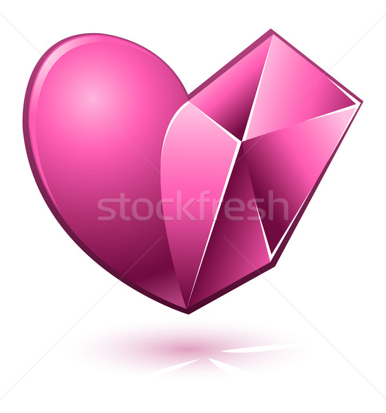 Vector illustration of pink heart  Stock photo © Elisanth